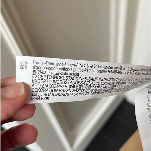 Zara size M flowy and embroidered dress linen/cotton worn once - Picture 8 of 8